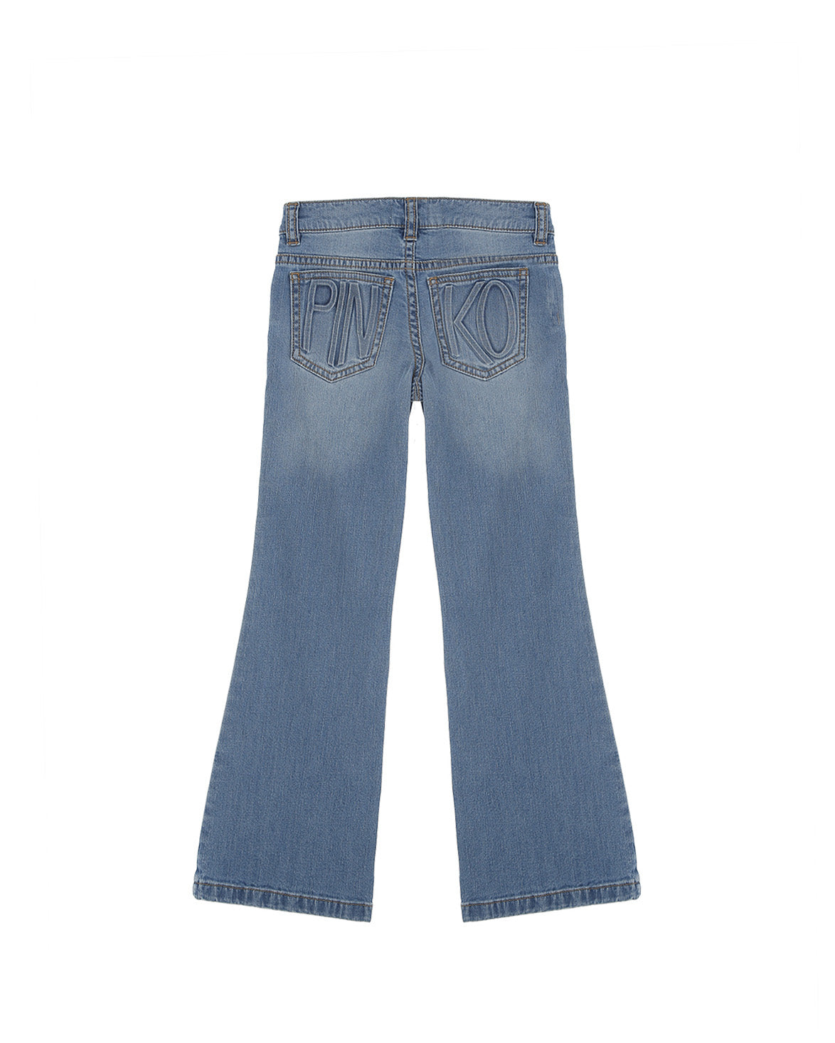 Pinko Kids Jeans Denim Blu a Zampa per Bambine