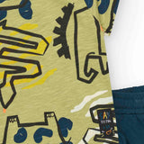 Tuc Tuc Green T-shirt with Blue Shorts for Newborns