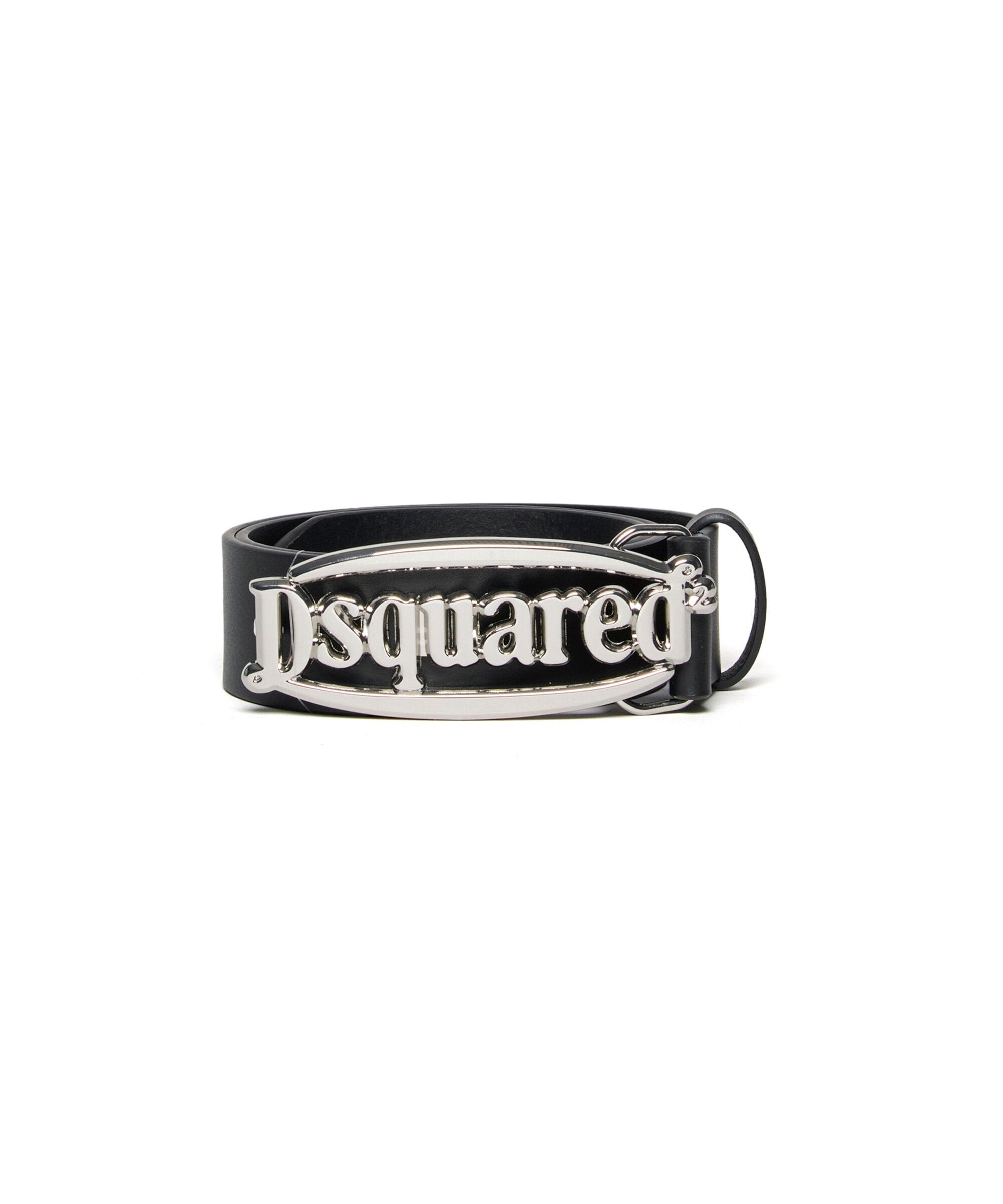 Dsquared2 Kids Cintura Nera con Fibbia Logata 1