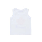Dsquared2 Kids Canotta Bianca con Stampa Logo Foglia D'acero Unisex per Neonati