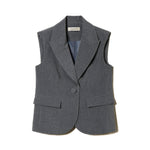 Twinset Kids Gilet Monopetto Grigio Melange per Bambine