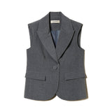 Twinset Kids Gilet Monopetto Grigio Melange per Bambine