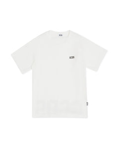 Gcds Kids T-Shirt Bianca con Logo