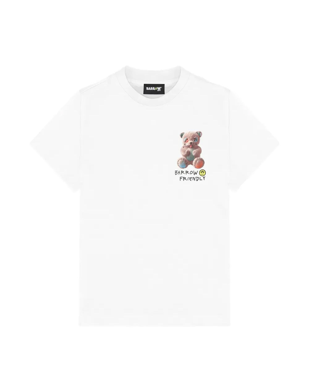 Barrow Kids T-Shirt Off-White con Stampa Teddy Unisex