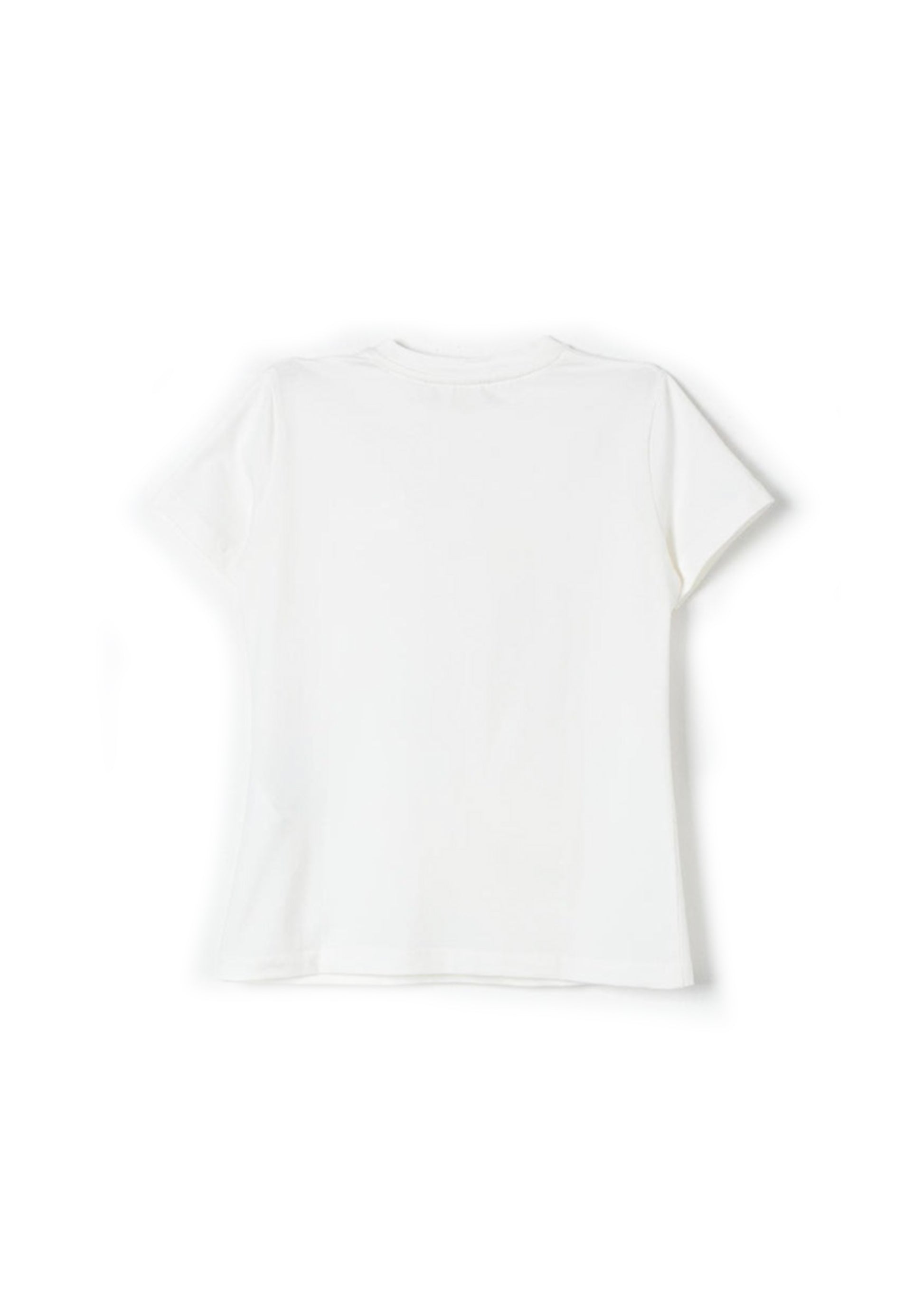 Elisabetta Franchi La Mia Bambina T-shirt Panna con Ricamo per Neonate