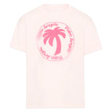 Palm Angels Kids T-Shirt Rosa con Stampa Palma per Bambine