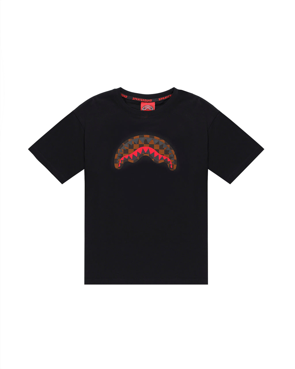Sprayground Kids T-Shirt Nera con MouthShark per Bambini