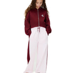 Calvin Klein Kids Pantalone a Zampa Lilla con Dettagli Raspberry Chocolate per Bambine