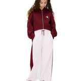 Calvin Klein Kids Pantalone a Zampa Lilla con Dettagli Raspberry Chocolate per Bambine