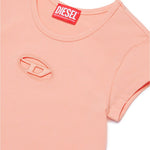 Diesel Kids Abito Pesca con Logo Oval D per Bambine
