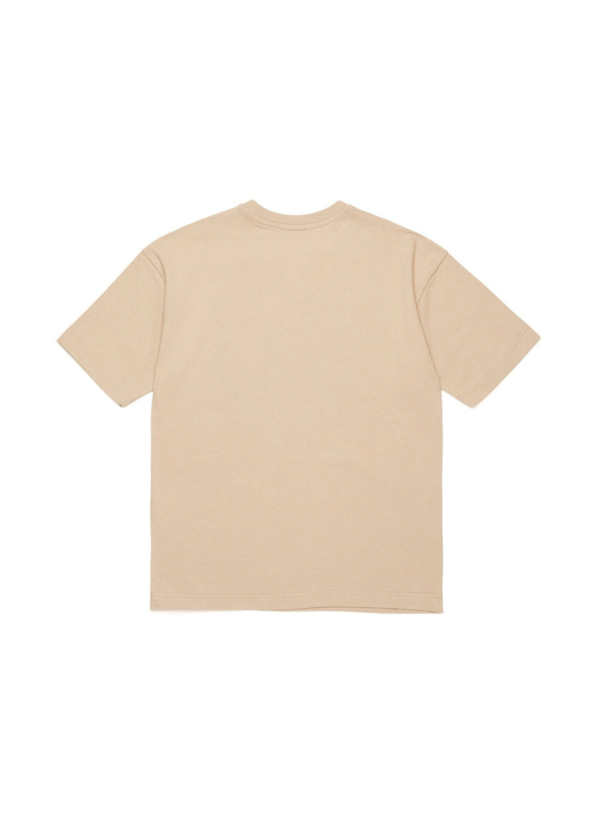 Diesel Kids T-shirt Beige con Oval D in Metallo per Bambini (retro)