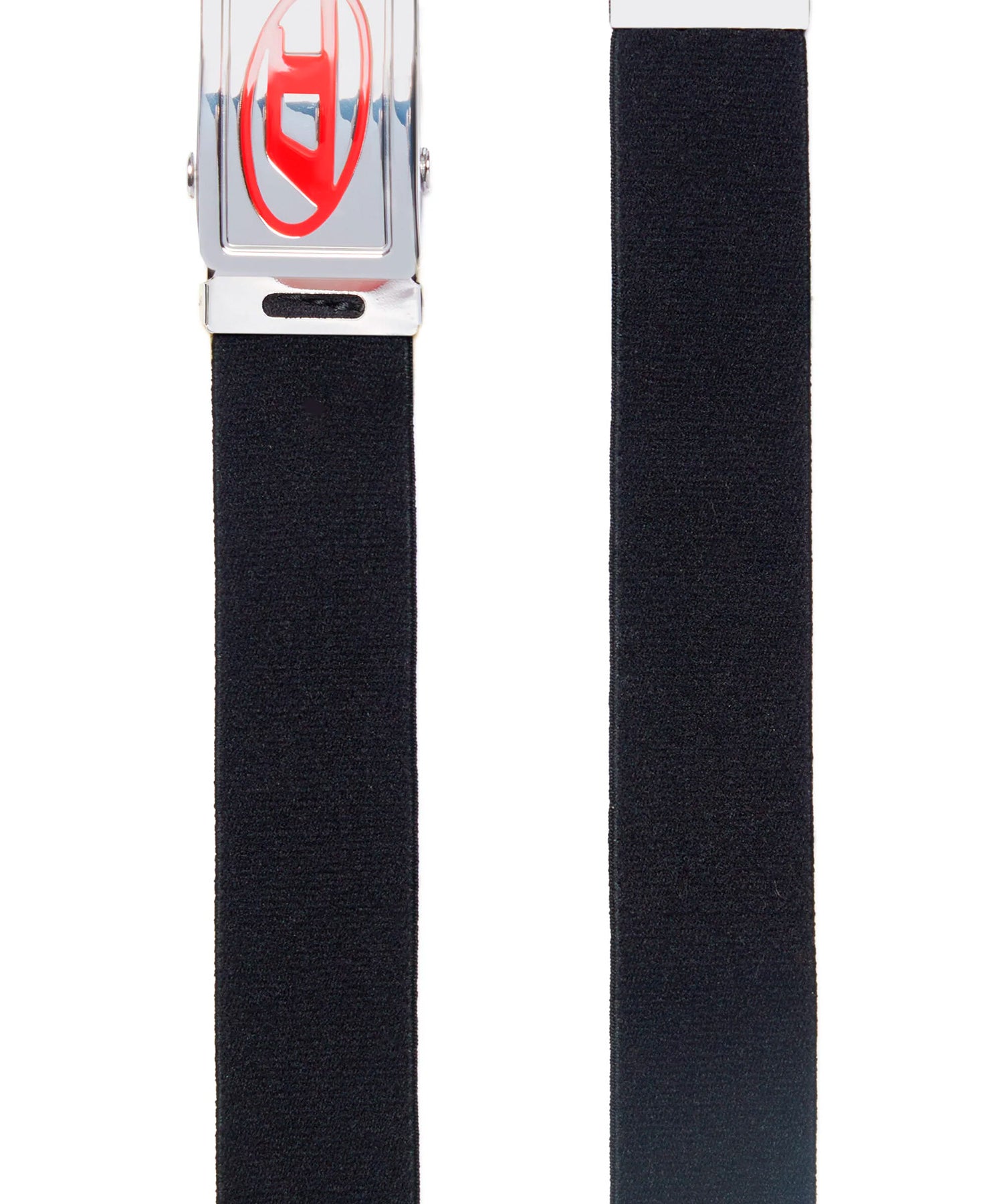 Diesel Kids Cintura in Nastro Nera con Placca Logo per Neonati 2