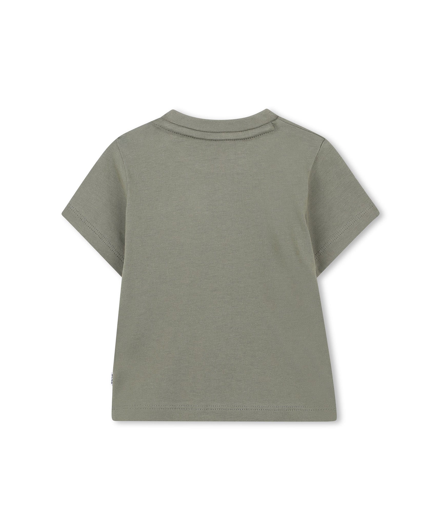 Boss Kids T-Shirt Verde con Stampa Logo per Neonati