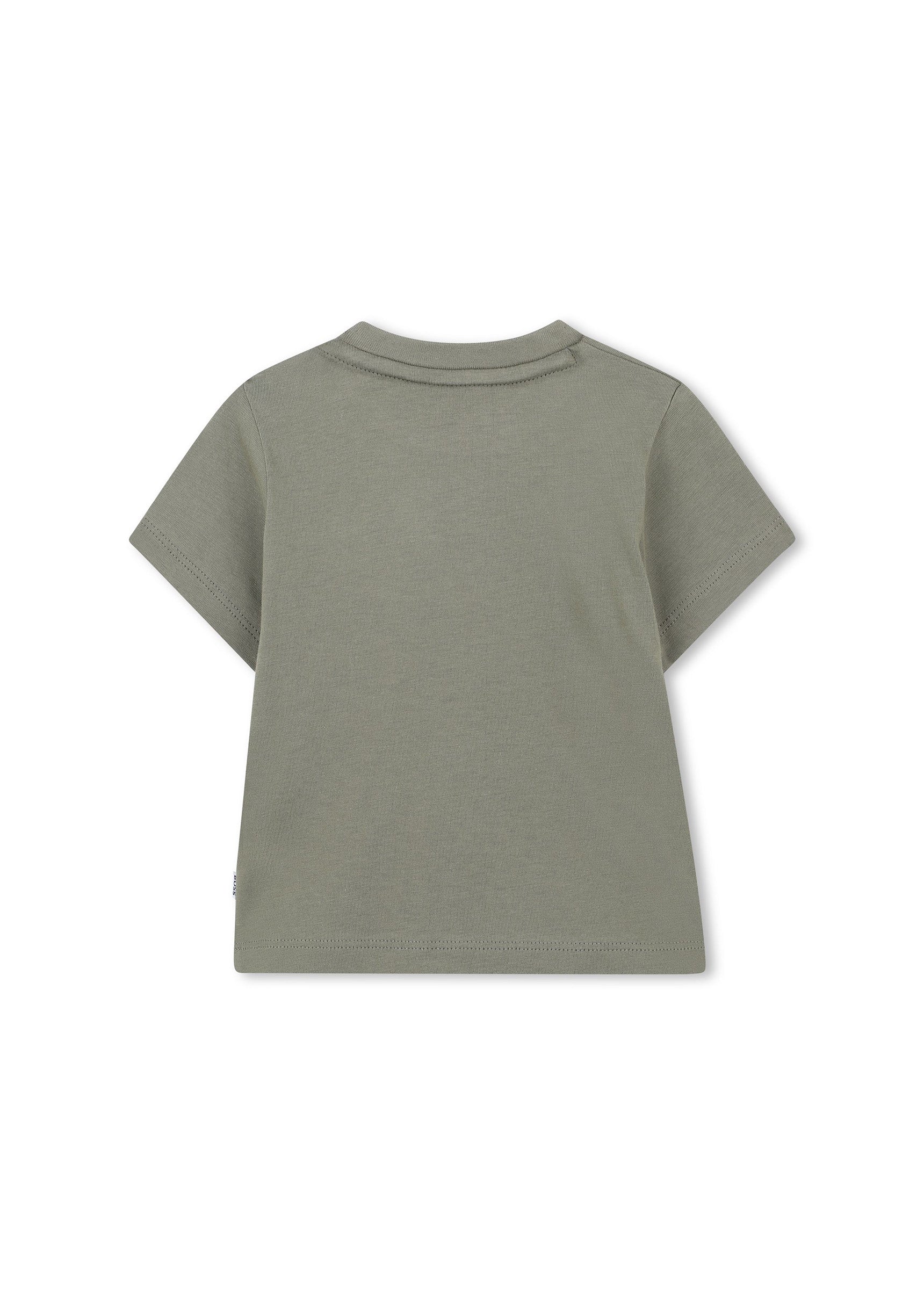 Boss Kids T-Shirt  Verde Con Stampa per Neonati