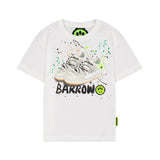 Barrow Kids T-shirt Bianca con Stampa Shoes per Bambini