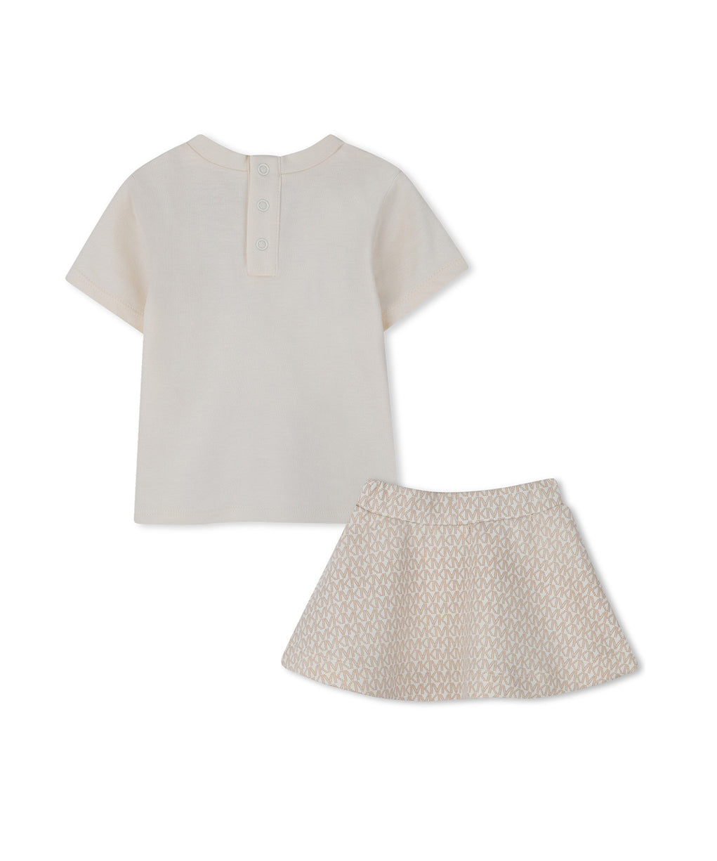 Michael Kors Kids Completo Rosa Pallido All-Over per Neonate