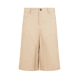 Msgm Kids Bermuda Beige Gamba Larga per Bambini