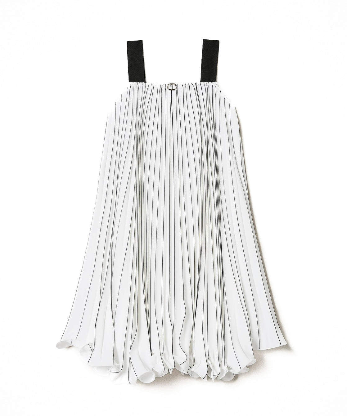 Twinset Kids Abito Bianco Plissettato per Bambine