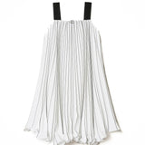 Twinset Kids Abito Bianco Plissettato per Bambine