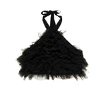 Patrizia Pepe Top Nero con Ruches per Bambine