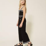 Twinset Kids Tuta Intera Nero e Bianco per Bambine