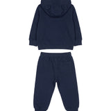 Moschino Kids Completo Felpa e Pantalone Blu Navy per Neonati