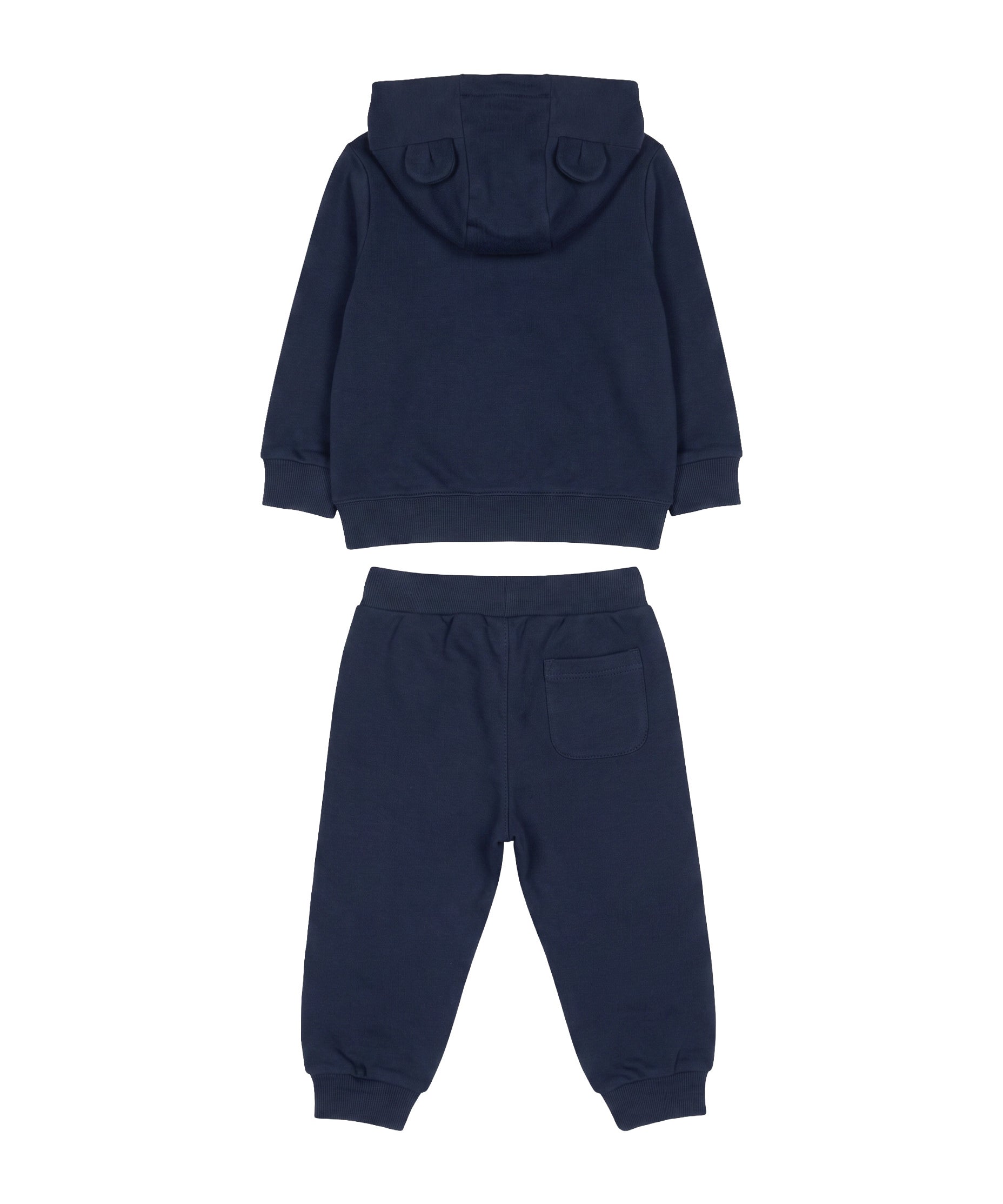 Moschino Kids Completo Felpa e Pantalone Blu Navy per Neonati