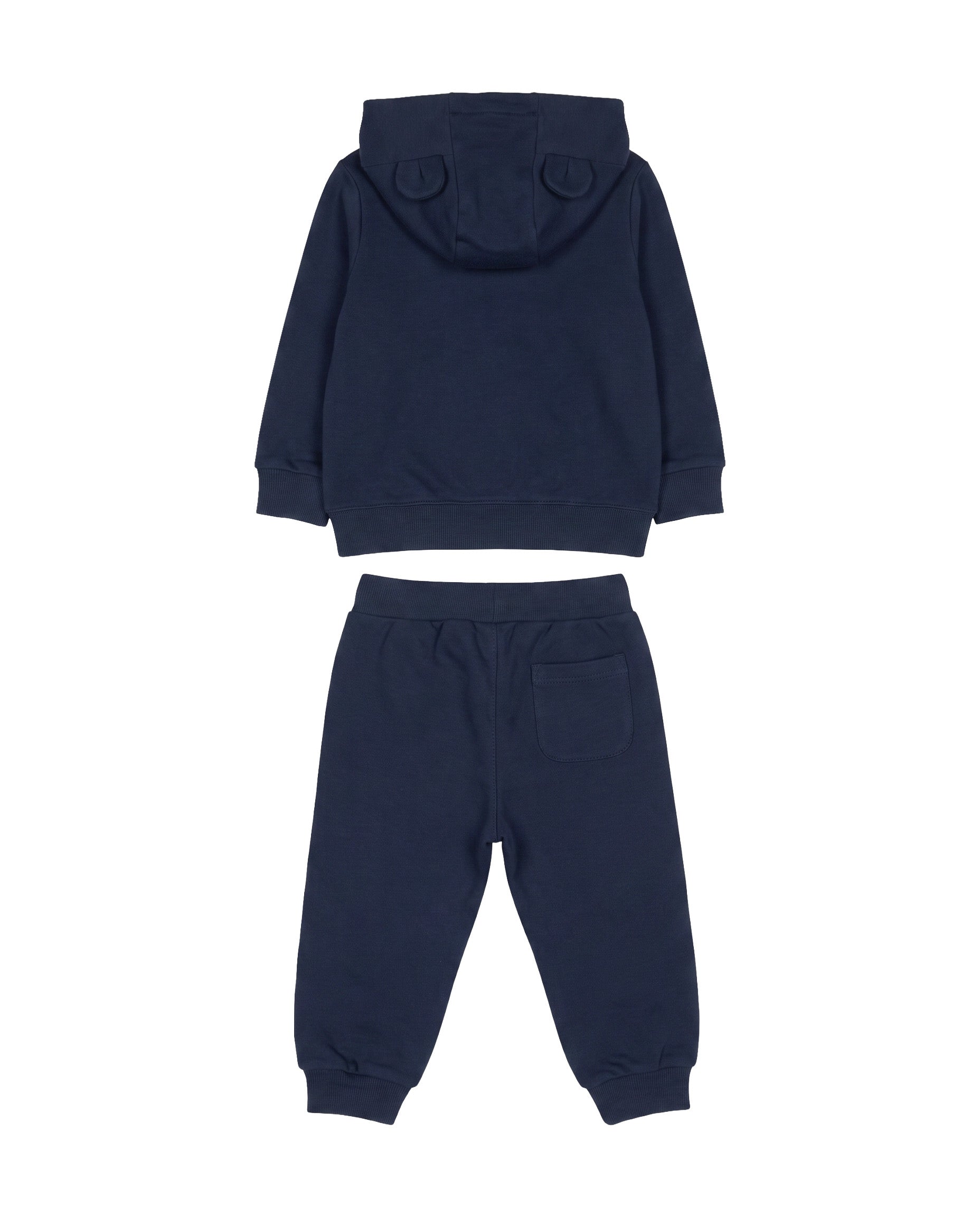 Moschino Kids Completo Felpa e Pantalone Blu Navy per Neonati