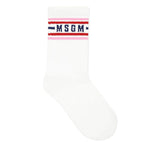 MSGM Kids Calzini Bianchi con Logo per Bambine