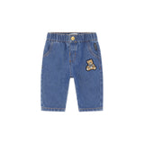 Moschino Kids Pantaloni Blu con Teddy per Neonate