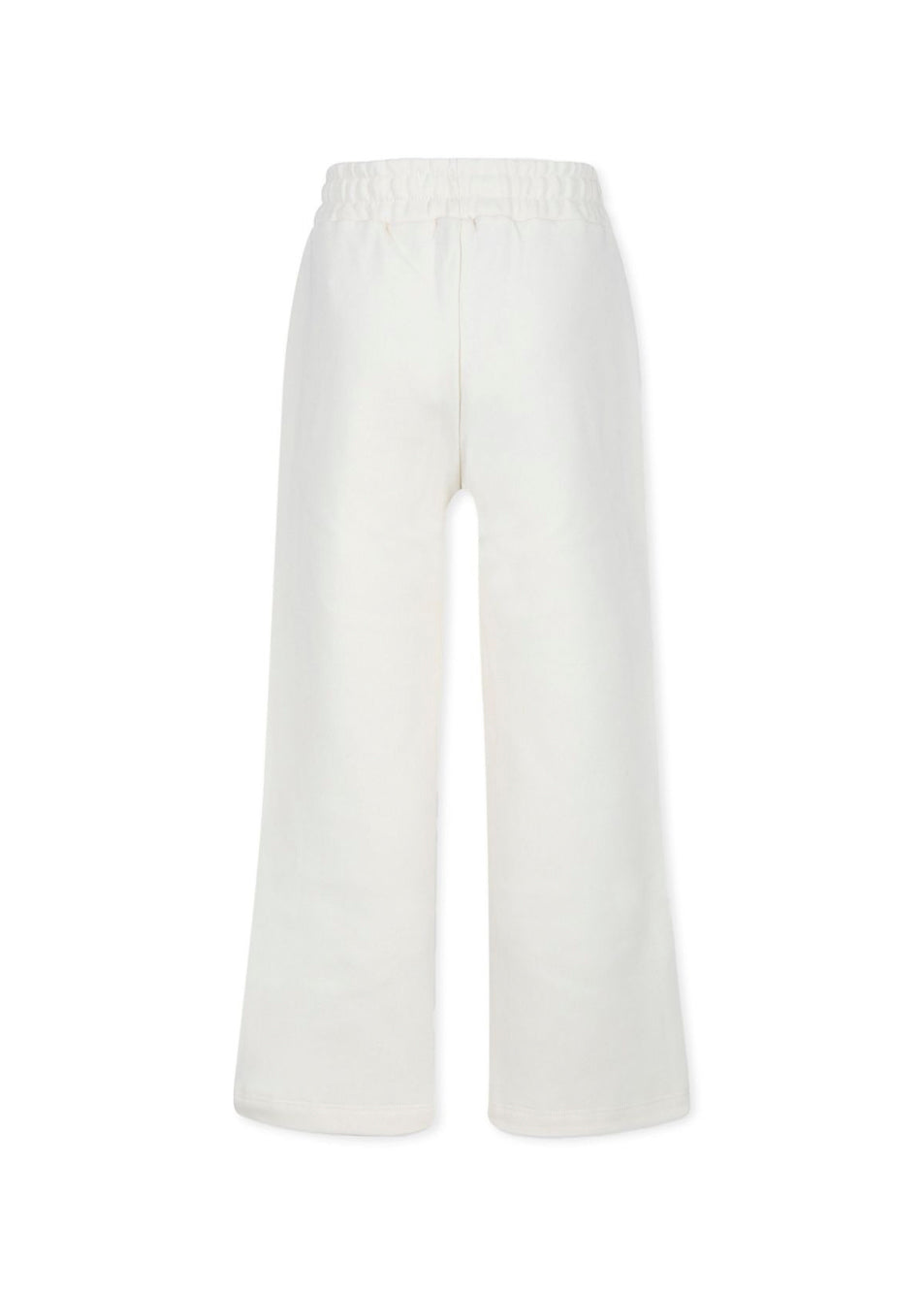 MSGM Kids Pantaloni in Tuta Crema Wide Leg per Bambine (retro)