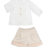 Barcellino Kids Completo 2pz Panna per Neonate
