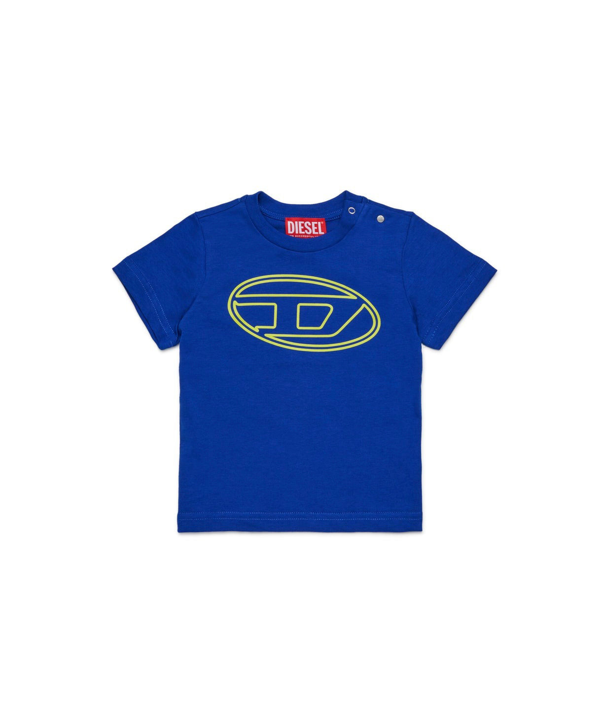 Diesel Kids T-shirt Blu con Oval D per Neonati 