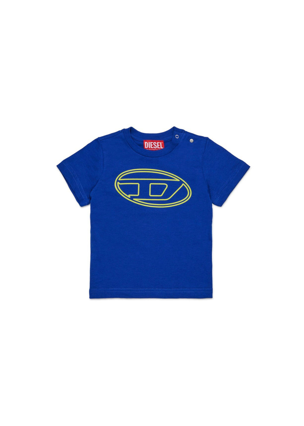Diesel Kids T-shirt Blu con Oval D per Neonati 