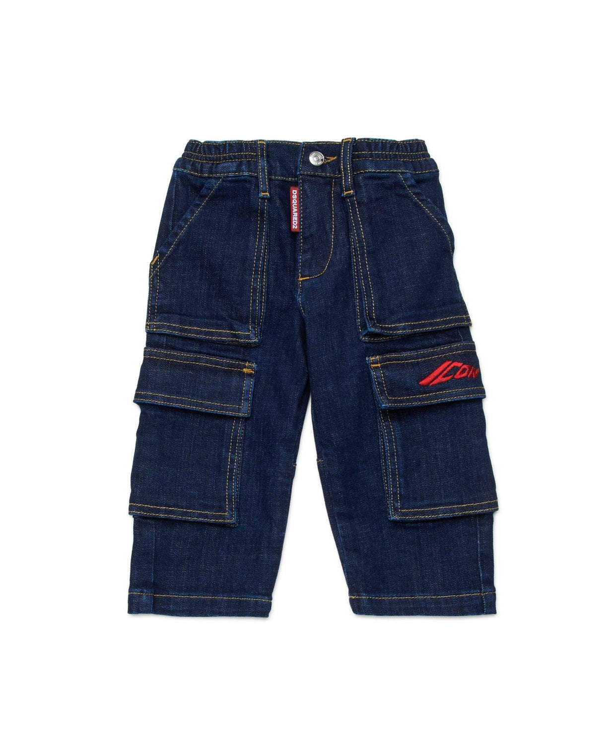 Dsquared Kids Pantaloni Denim Cargo ICON per Neonati