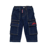 Dsquared Kids Pantaloni Denim Cargo ICON per Neonati