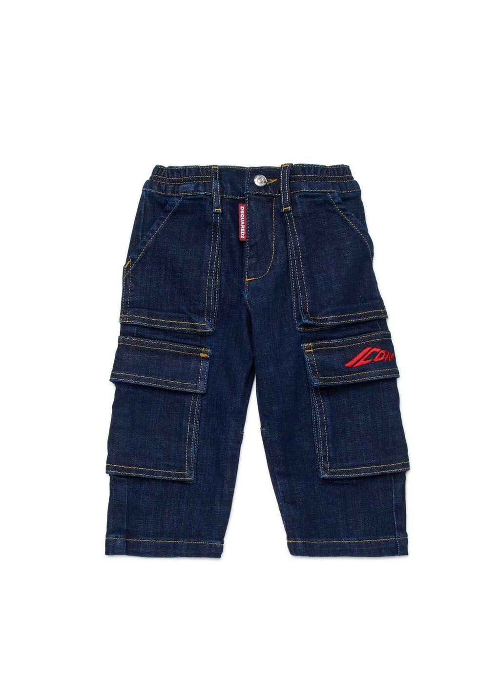 Dsquared Kids Pantaloni Denim Cargo ICON per Neonati