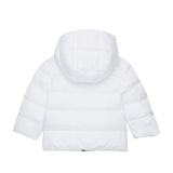 Dsquared2 Kids Piumino Bianco con Cappuccio e Banda Logo per Neonati