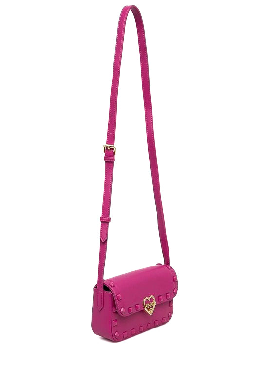 Pinko Kids Borsa a Tracolla Fucsia con Borchie per Bambine 