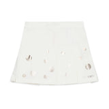 Max & Co Gonna Plisettata Bianca con Pailletes per Bambine