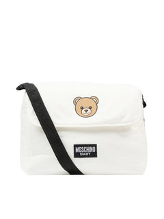 Moschino Kids Borsa Fasciatoio con Tracolla e Stampa Logo Teddy Bear per Neonati