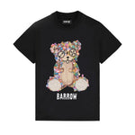 Barrow Kids T-Shirt Nero con Stampa Teddy Multicolor per Bambine