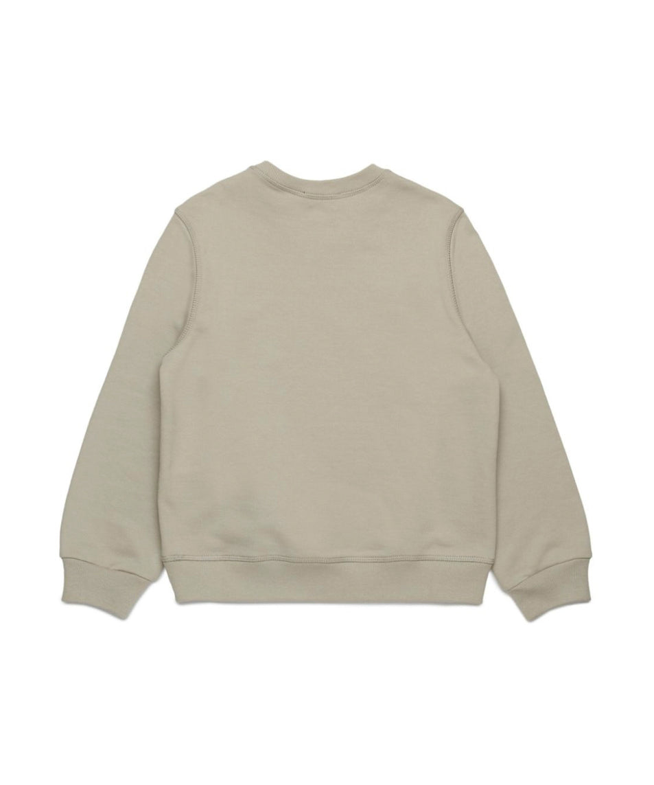 Dsquared2 Kids Felpa Girocollo Beige con Stampa per Bambini
