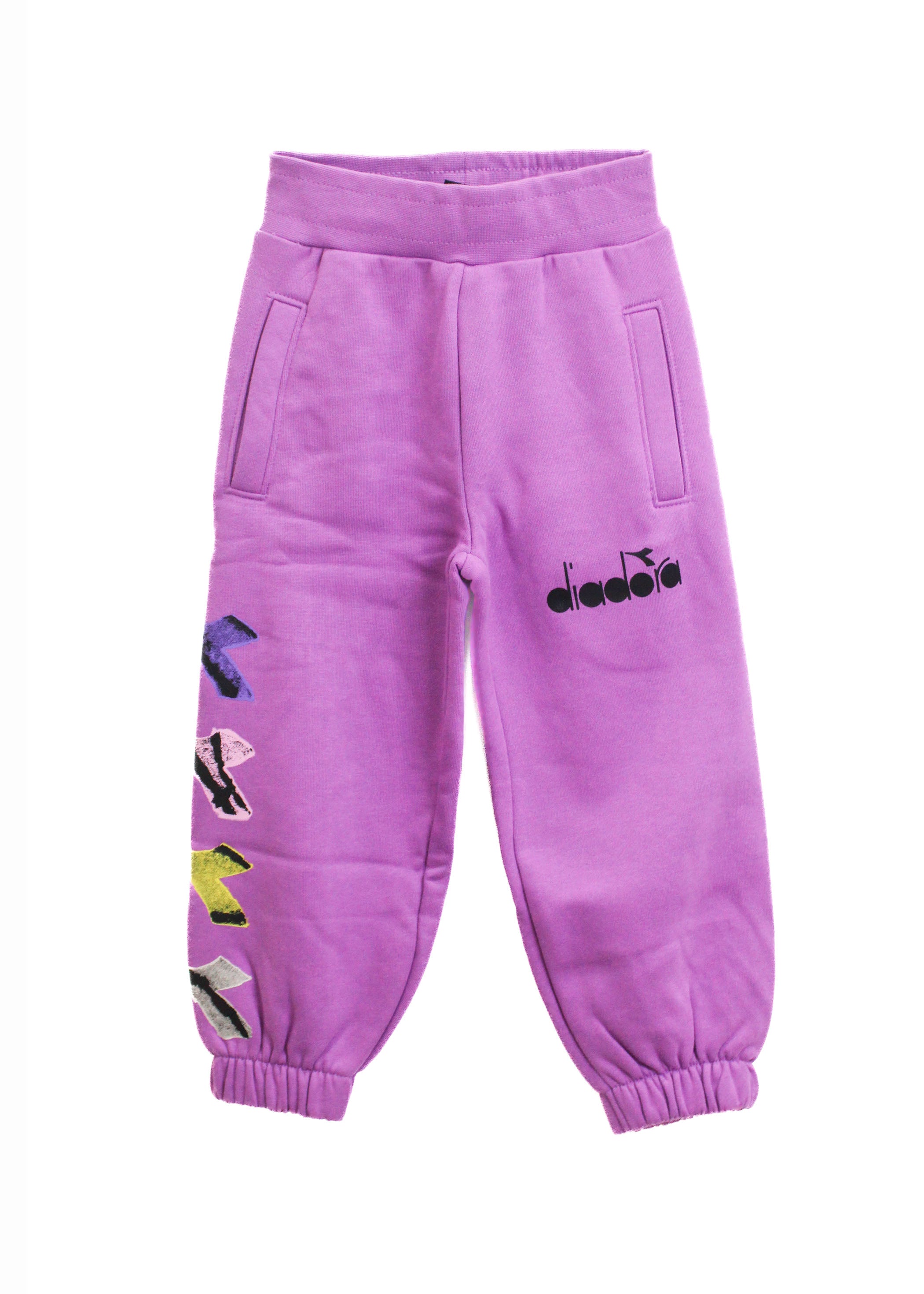 Diadora Kids Pantaloni in Felpa Lilla per Bambine