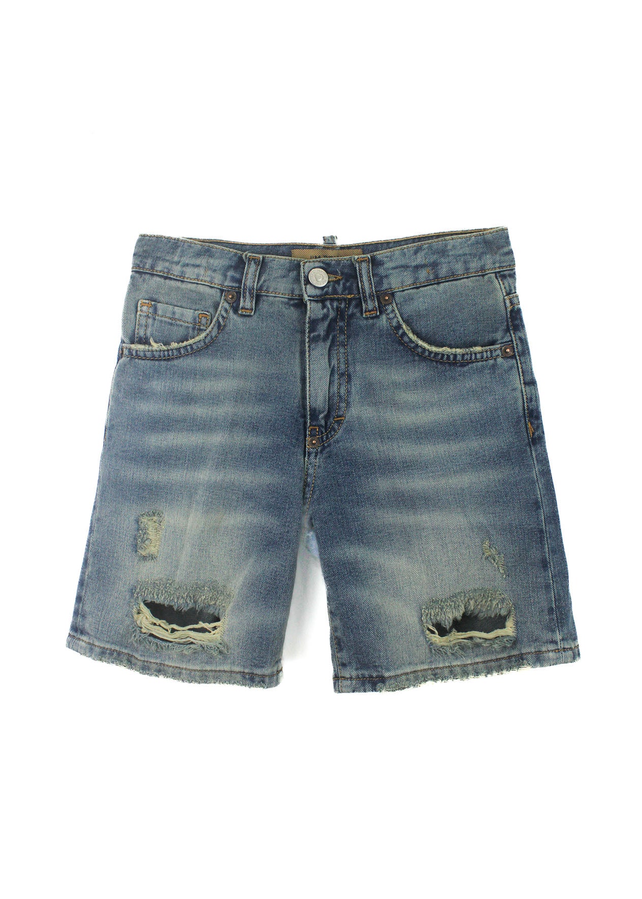 I'm Brian Bermuda Denim con Strappi per Bambini