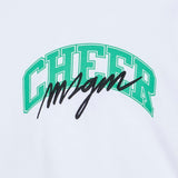 MSGM Kids T-Shirt Crop Bianca Cheer per Bambine