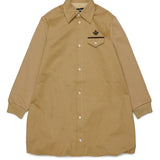 Dsquared2 Kids Abito a Camicia Beige con Logo per Bambine