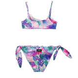 Effek Costume Bikini a Fascia Fantasia Floreale per Bambine