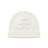 Elisabetta Franchi La Mia Bambina Cappellino Avorio con Ricamo Logo per Neonate