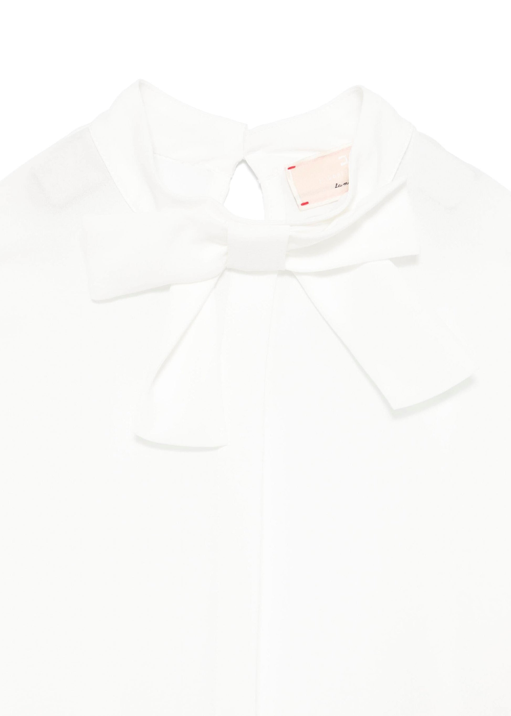 Elisabetta Franchi La Mia Bambina Camicia con Salopette Bianco con Strass per Bambine (dettaglio)